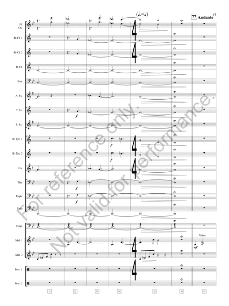 Legend of the Silver Knight Concert Band scores gallery preview page 14