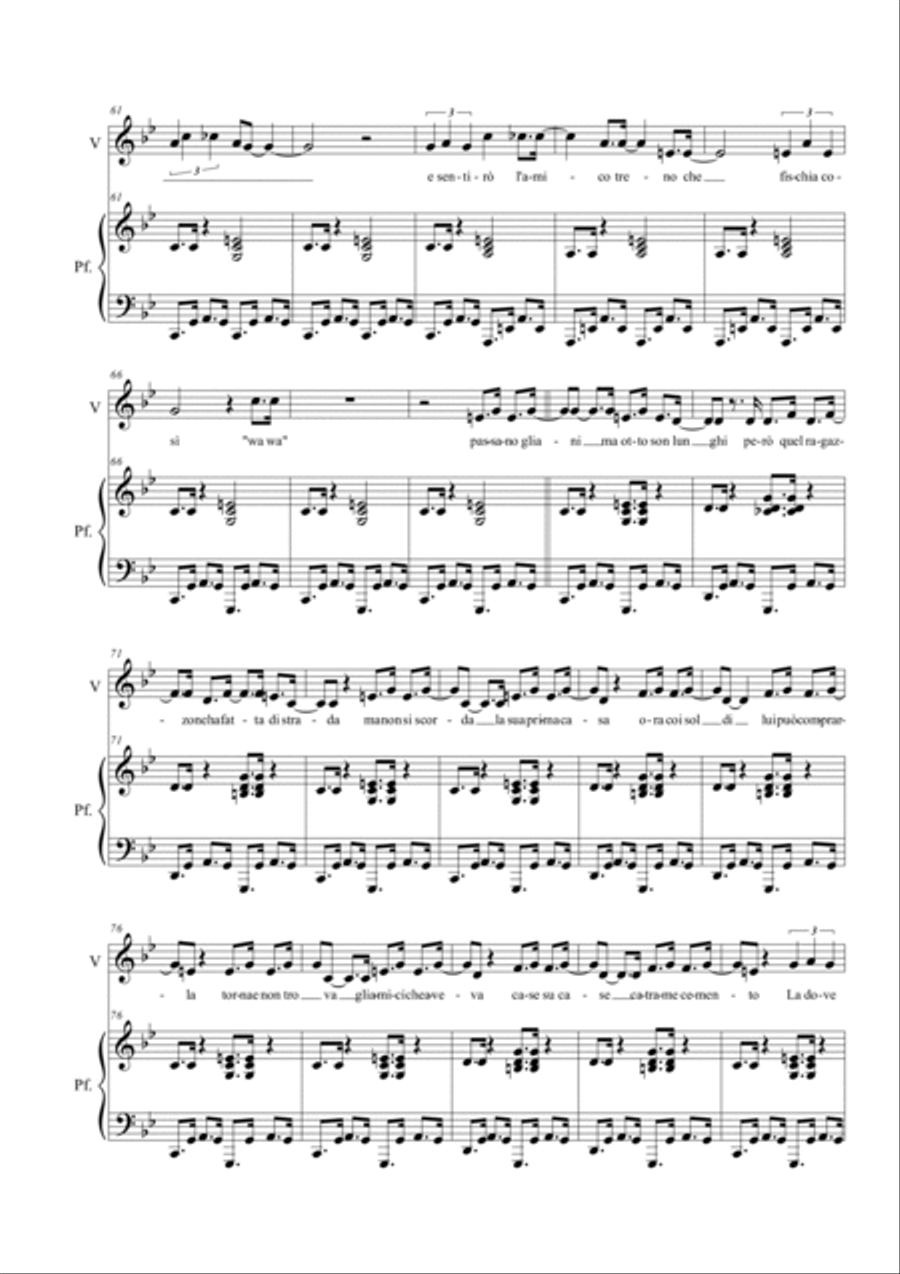 Il ragazzo della via Gluck. Voice and piano Voice Solo scores gallery preview page 4