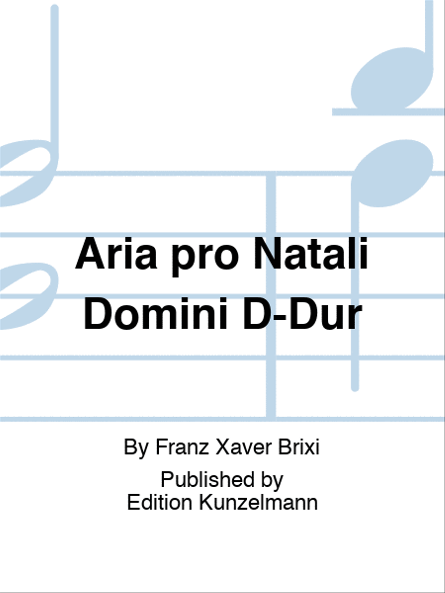 Aria pro Natali Domini in D major