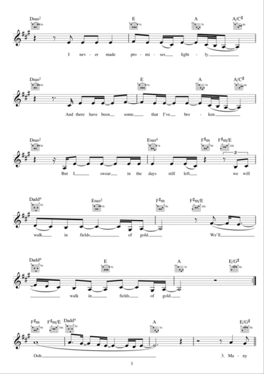 Fields Of Gold Piano scores gallery preview page 3