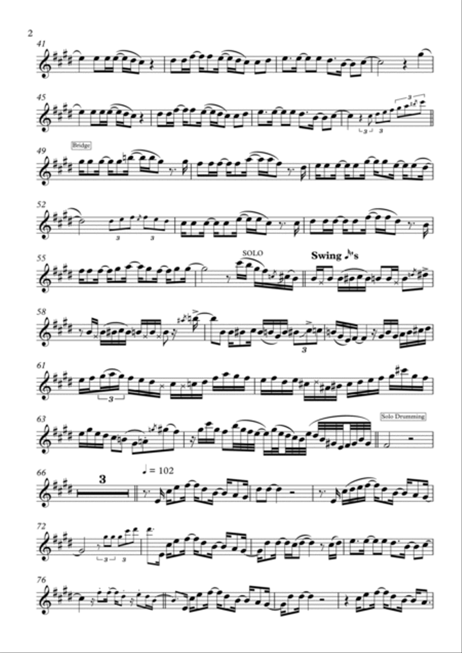 Englishman In New York Soprano Saxophone scores gallery preview page 2