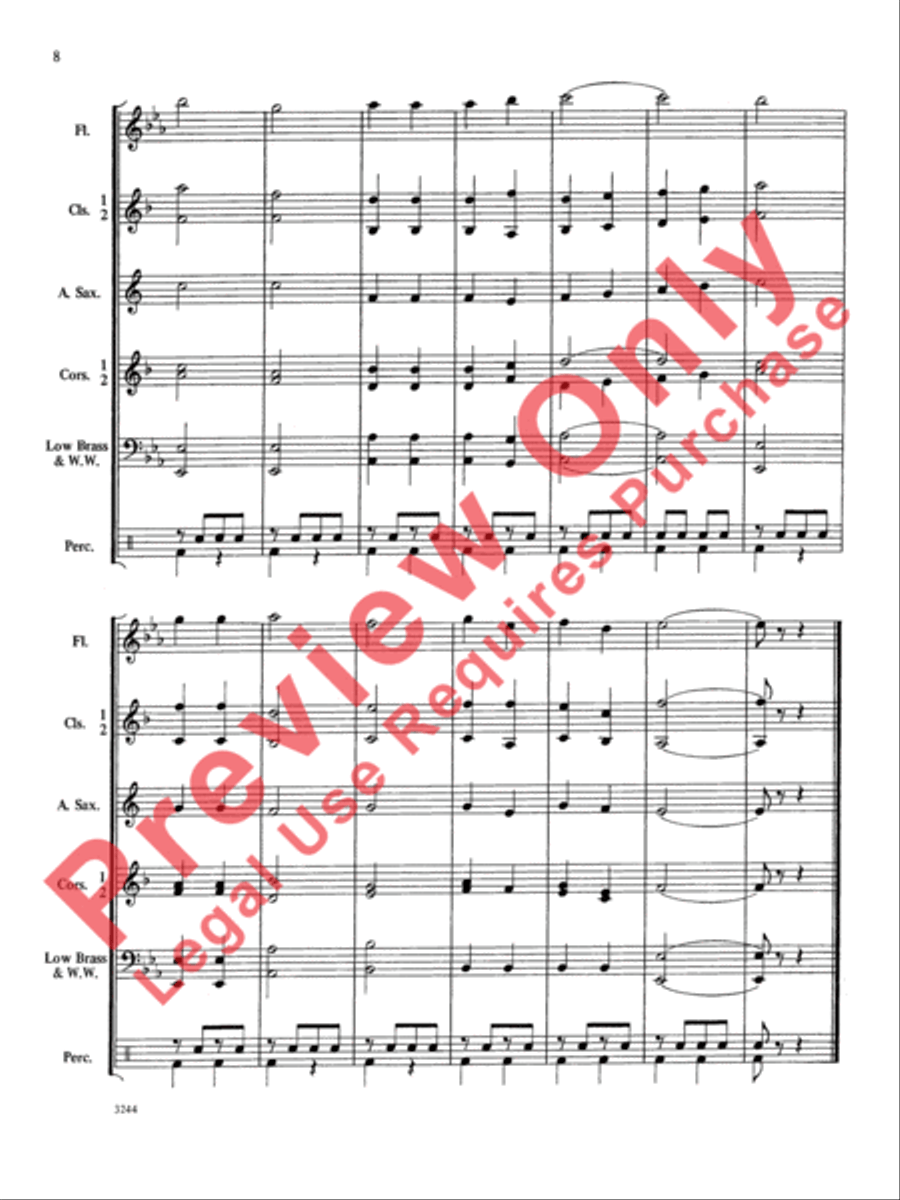 Prime-Time March Concert Band scores gallery preview page 9