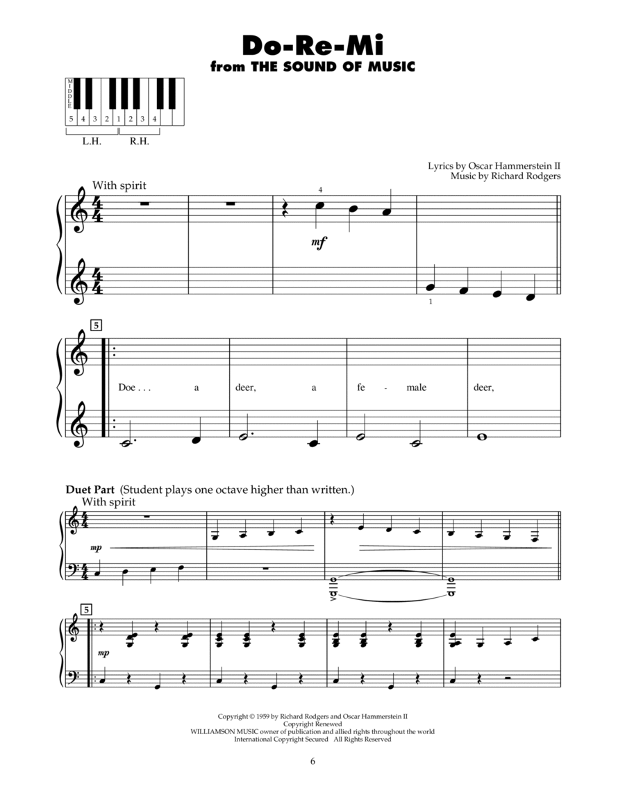Do-Re-Mi (from The Sound Of Music) Piano scores gallery preview page 1