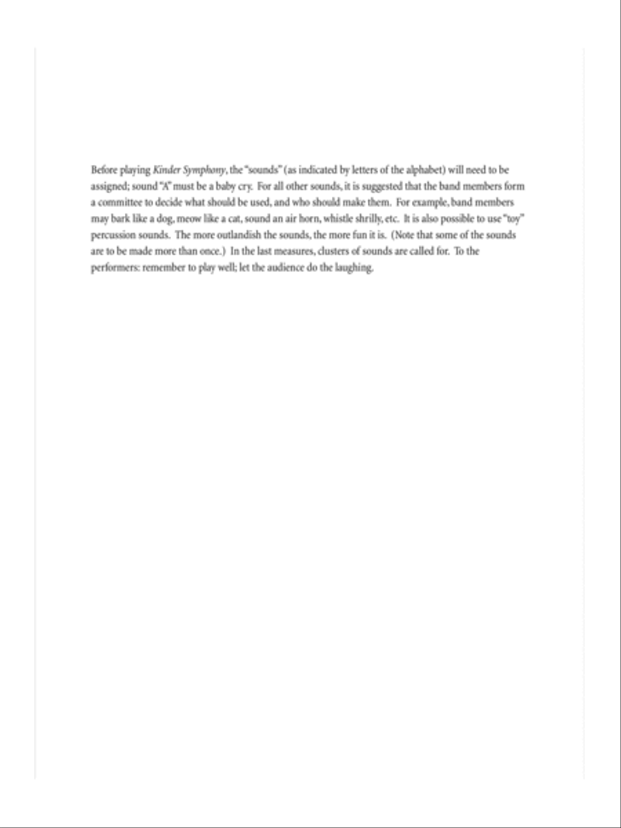 Kinder Symphony: Score Concert Band scores gallery preview page 2