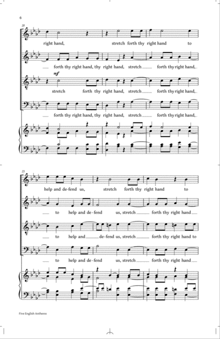 Five English Anthems (Collection) 4-Part scores gallery preview page 4