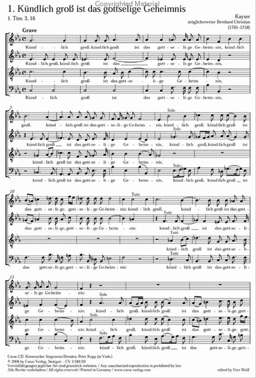 Motets and arias for choirs collected and edited by Johann Adam Hiller, vol. 2 Voice Solo scores gallery preview page 2