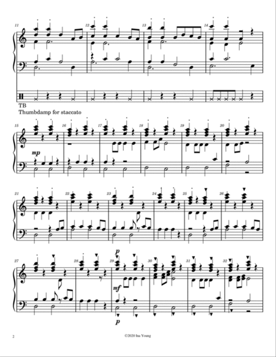 Wa Ha Ha (Bamboo Flute) Handbell Arrangement Handbell Choir scores gallery preview page 2