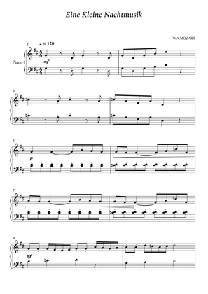 Eine Kleine Nachtmusik - Mozart - Easy Piano