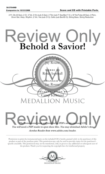 Behold a Savior! - Orchestral Score and CD with Printable Parts