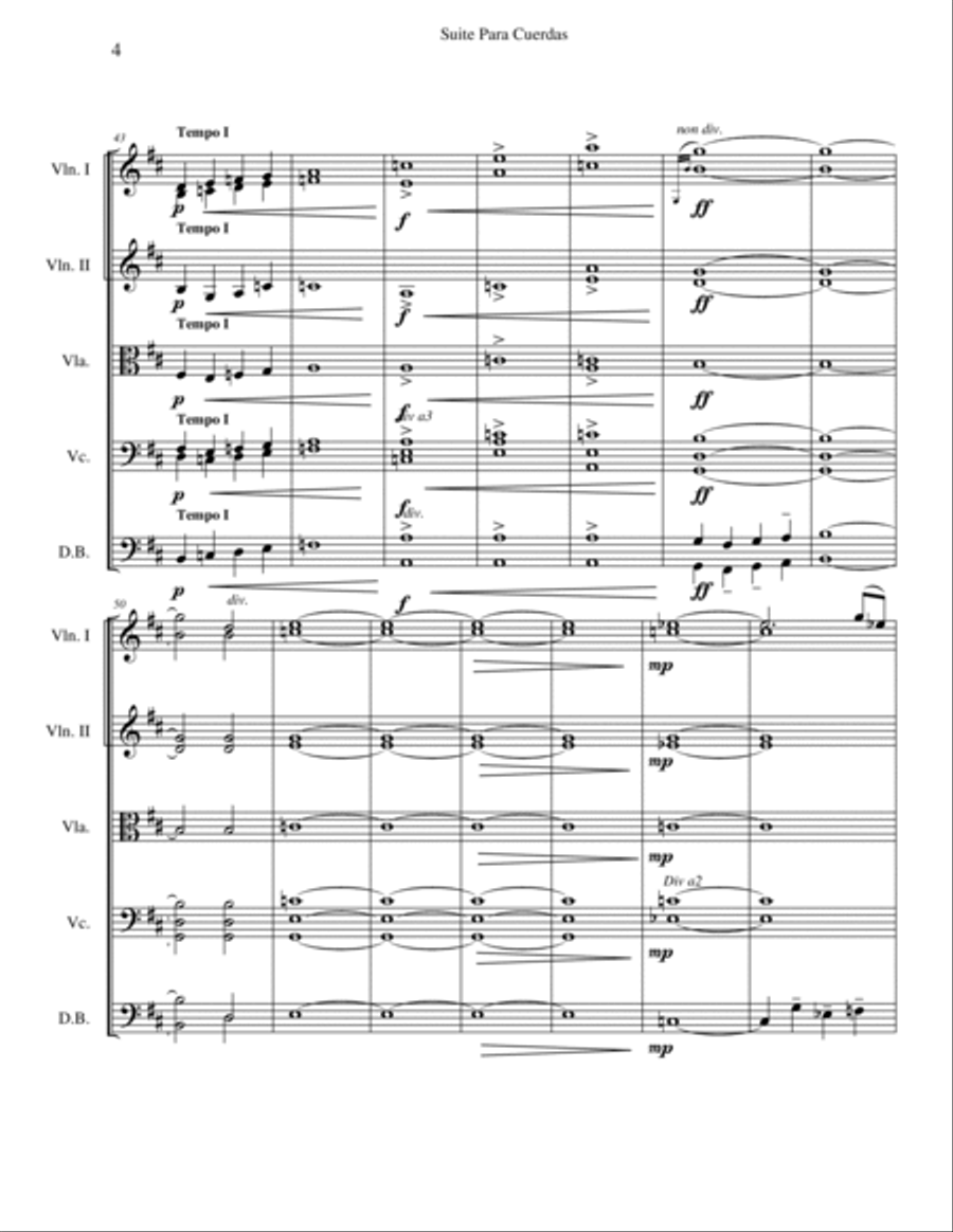 Suite for String Orchestra - Mov. I String Orchestra scores gallery preview page 4