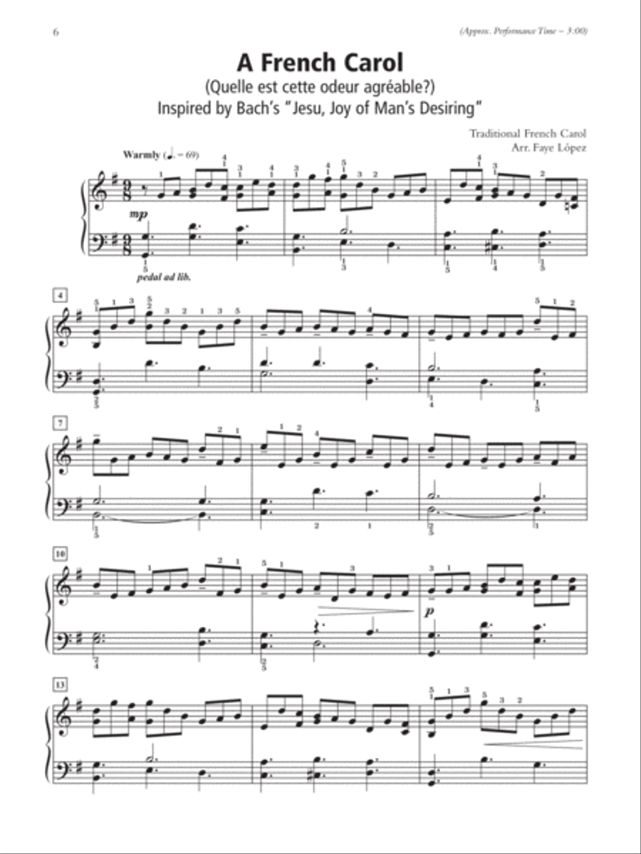 A Baroque-Style Christmas Piano Solo scores gallery preview page 4