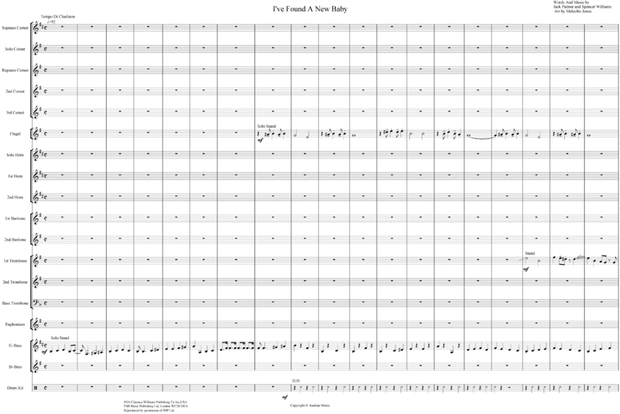 I’ve Found A New Baby Brass Band. Brass Band scores gallery preview page 1