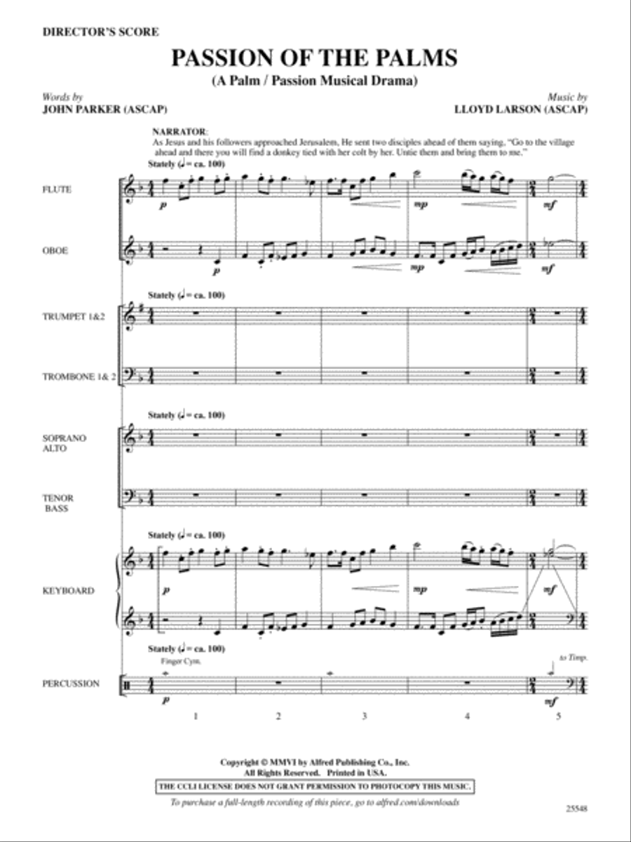 Passion of the Palms Choir scores gallery preview page 2