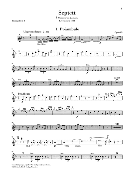 Septet in E-flat Major, Op. 65