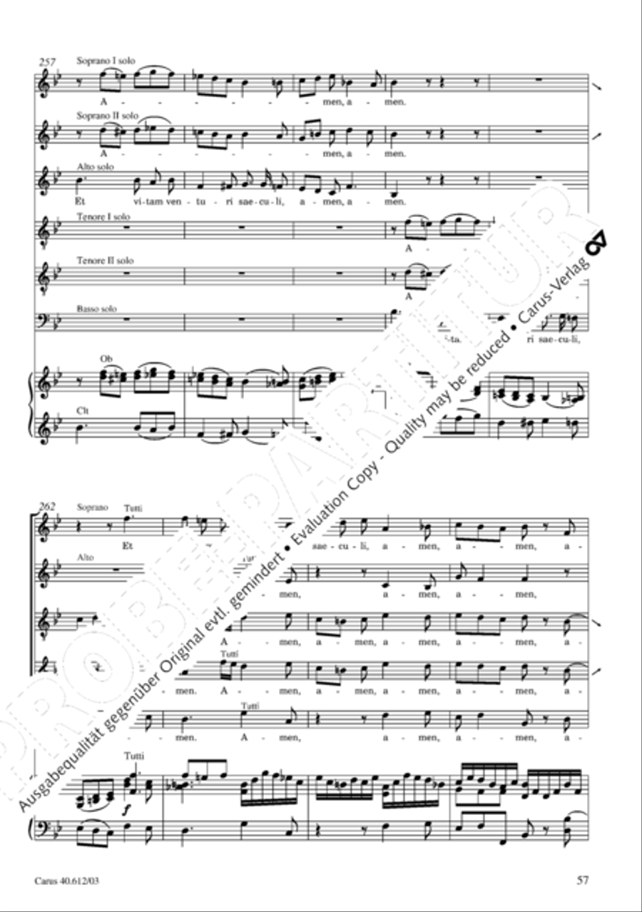 Harmoniemesse in B 4-Part scores gallery preview page 58