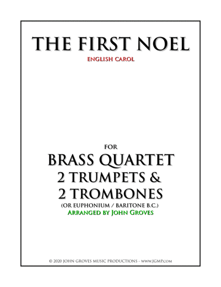 The First Noel - 2 Trumpet & 2 Trombone (Brass Quartet) image number null