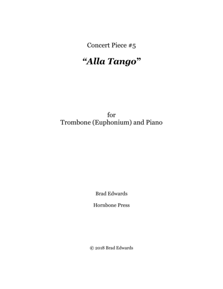 Concert Piece #5: Alla Tango
