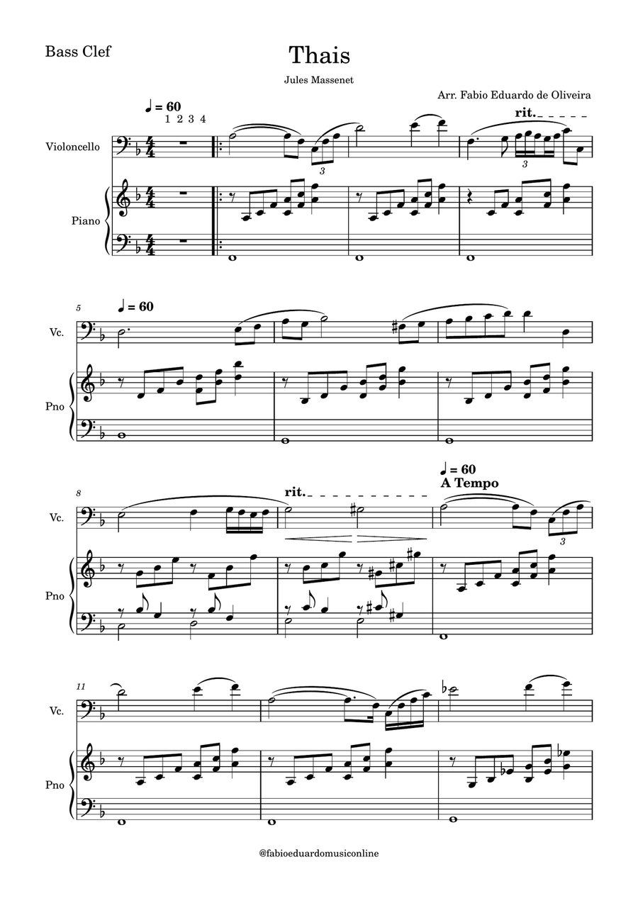Thais (Meditation) - Free Mp3 Playback + Solo and Piano Parts Piano Accompaniment scores gallery preview page 2