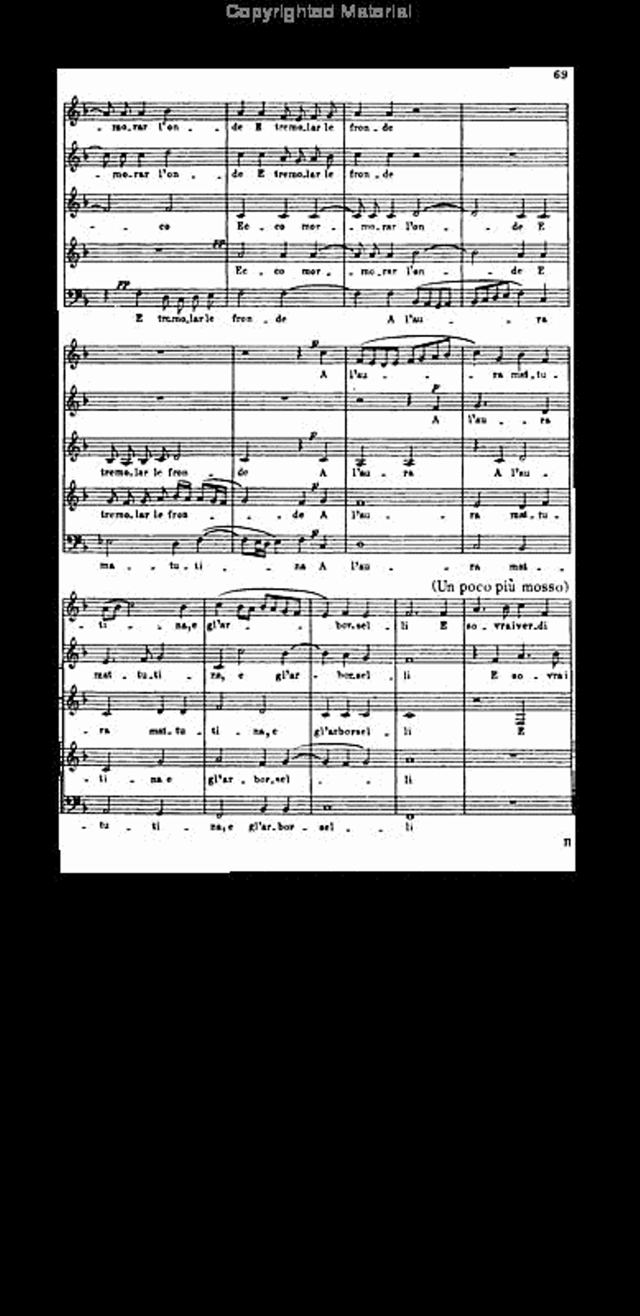 Ecco Mormorar, Chorus Choir scores gallery preview page 3