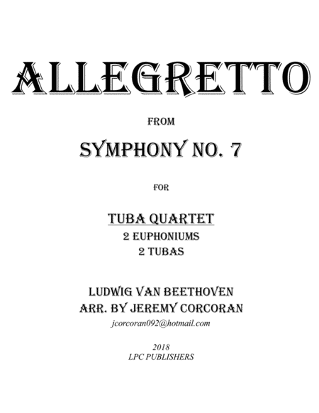 Allegretto from Symphony No. 7 for Tuba Quartet image number null