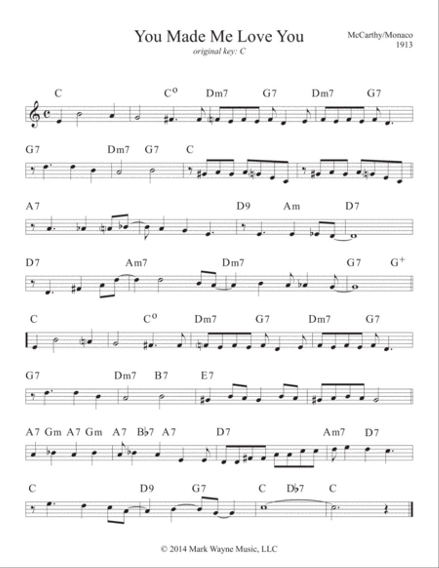 You Made Me Love You Piano scores gallery preview page 1