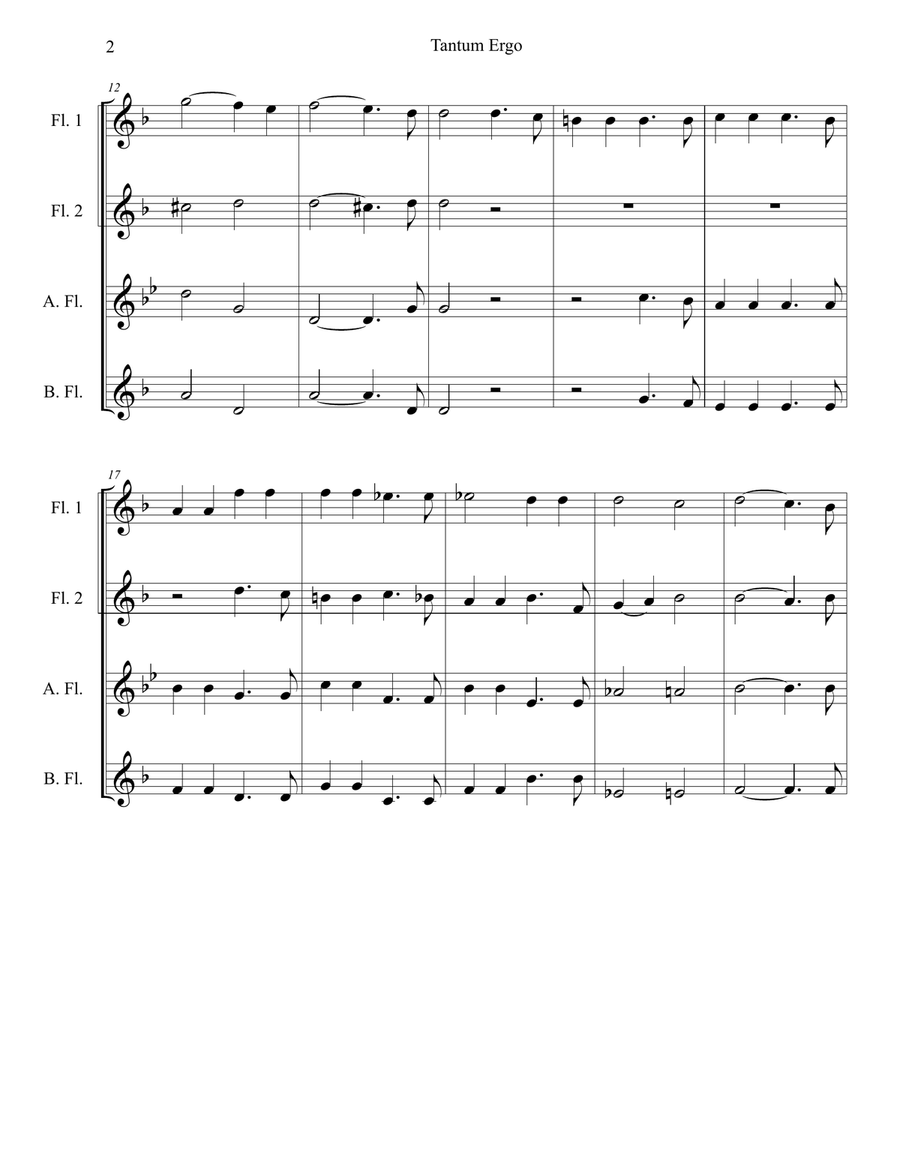Tantum Ergo Sacramentum Tantum Ergo Sacramentum Woodwind Ensemble scores gallery preview page 2