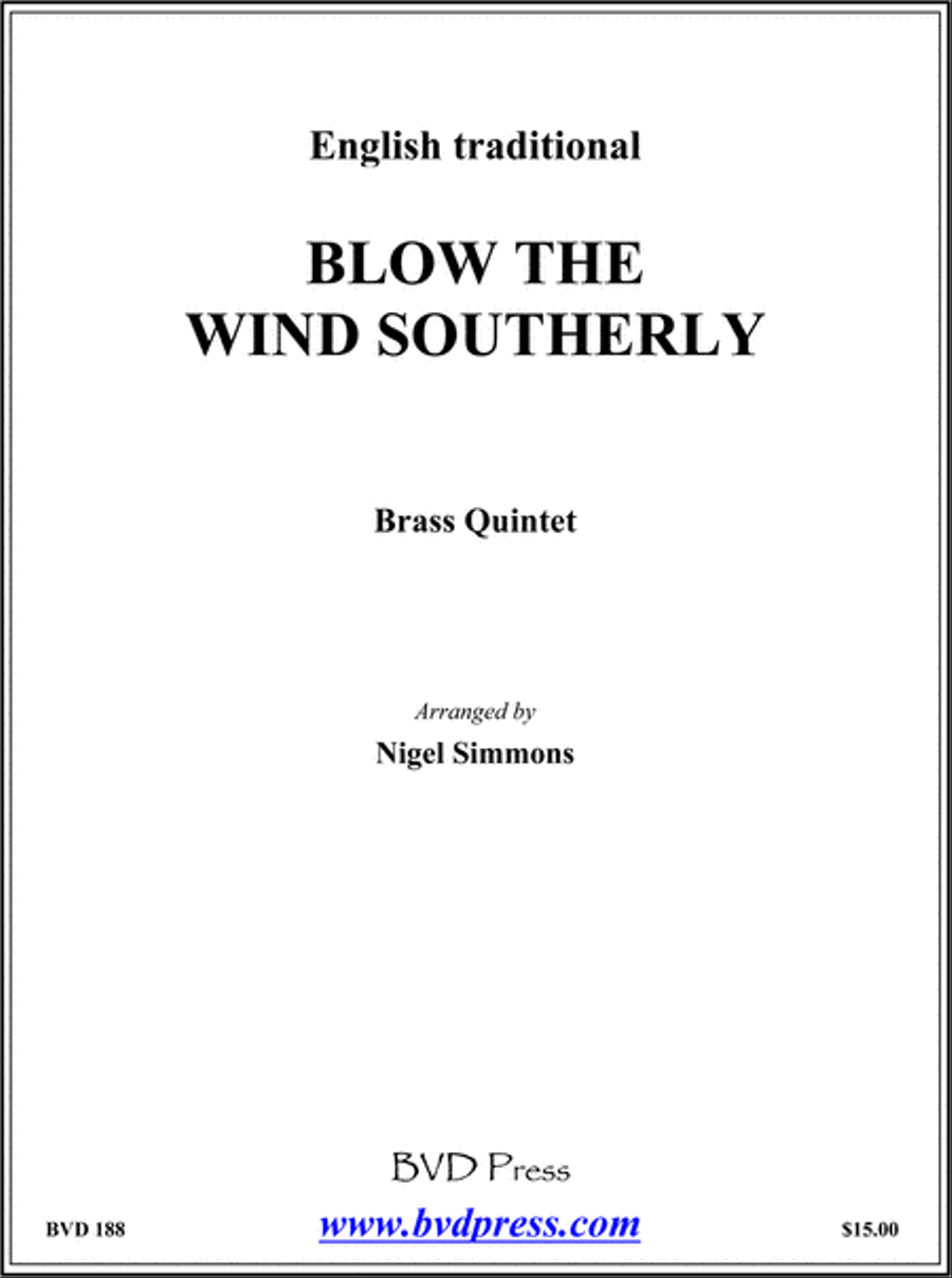 Blow the Wind Southerly Brass Quintet scores gallery preview page 1