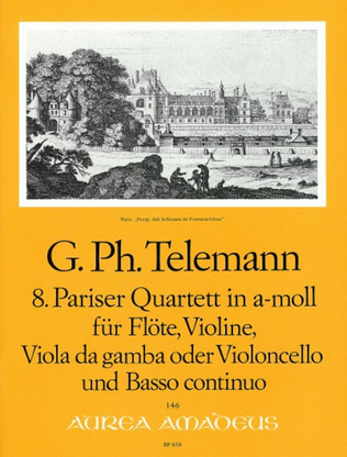 Book cover for 8th Paris Quartet A minor TWV 43:a2