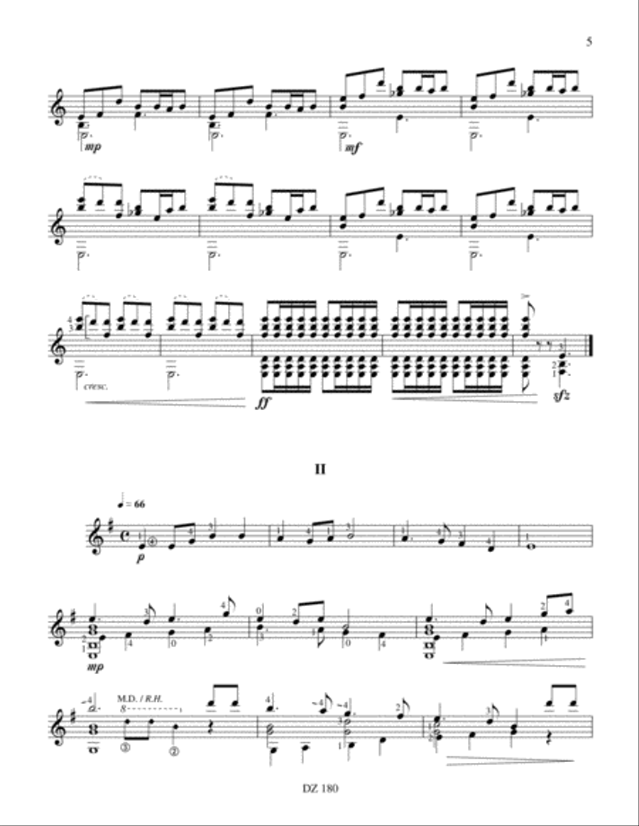 Trois chansons et danses Classical Guitar scores gallery preview page 5