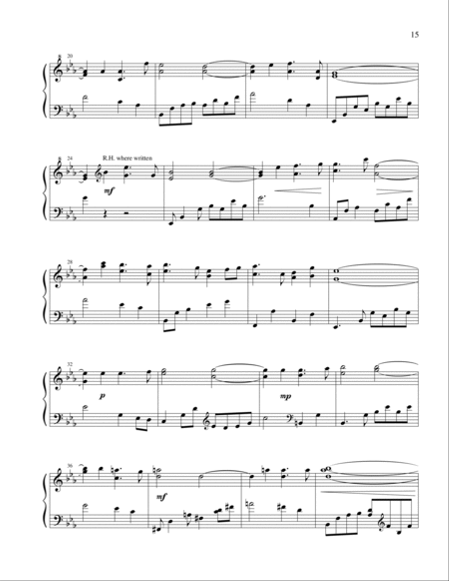Prelude in Eb - Piano Solo Piano Solo scores gallery preview page 3