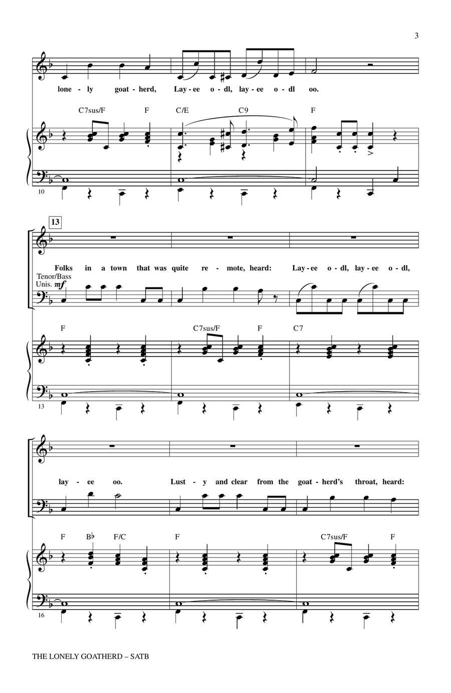 The Lonely Goatherd (from The Sound of Music) (arr. Mark Brymer) 4-Part scores gallery preview page 2