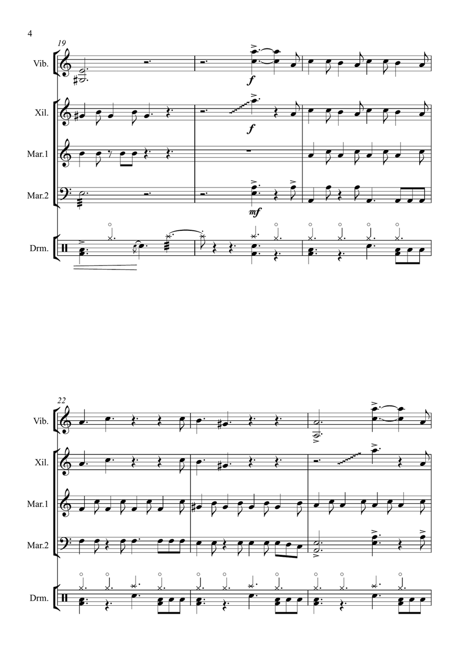 Believer Percussion Ensemble scores gallery preview page 6