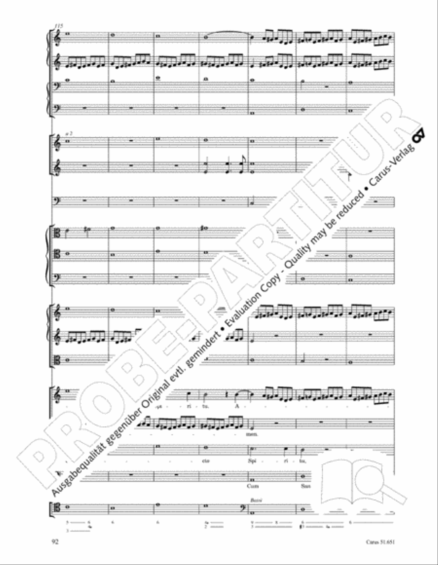 C Minor Mass, K. 427 (Missa in c KV 427) 4-Part scores gallery preview page 108