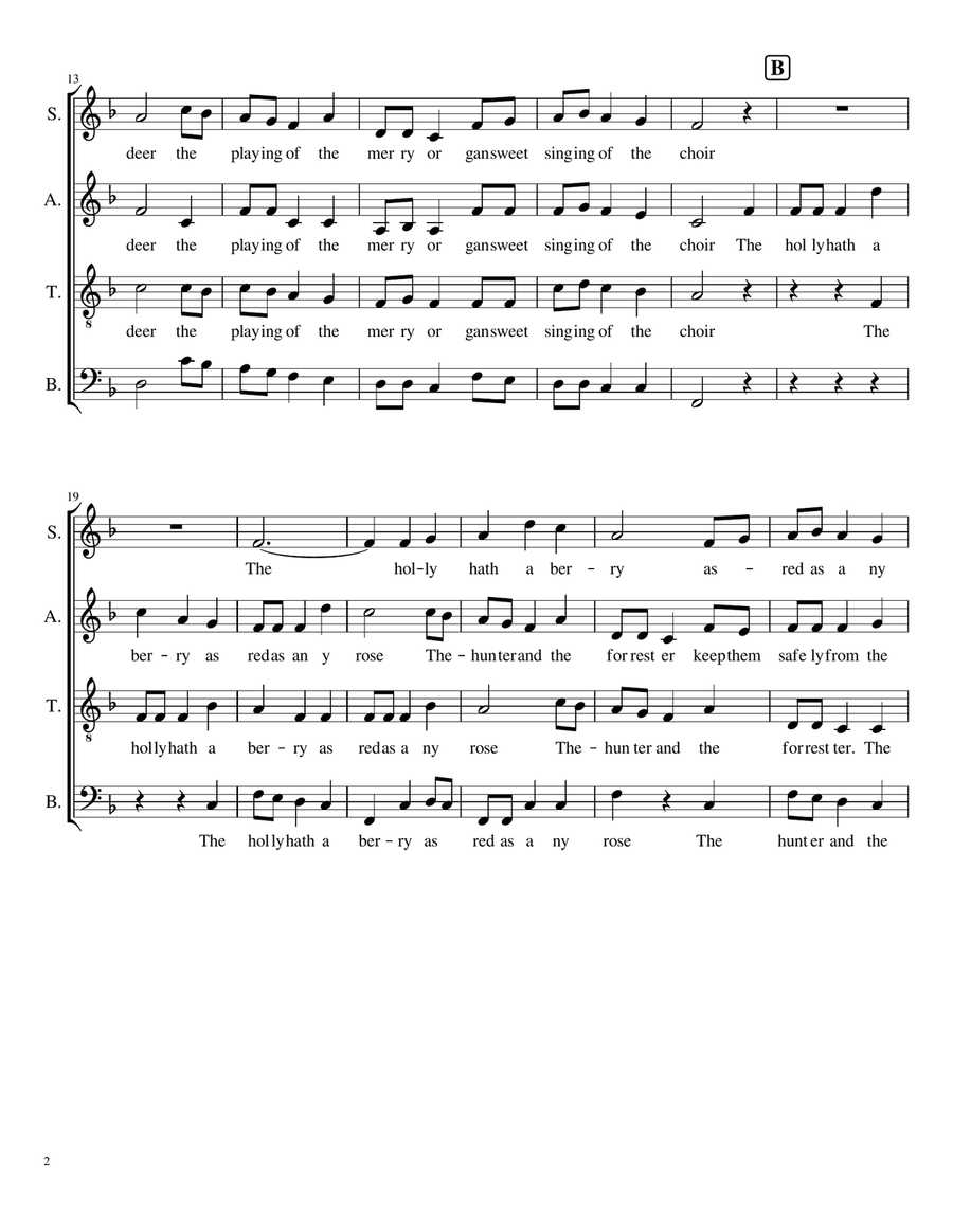The Holly And The Ivy 4-Part scores gallery preview page 2