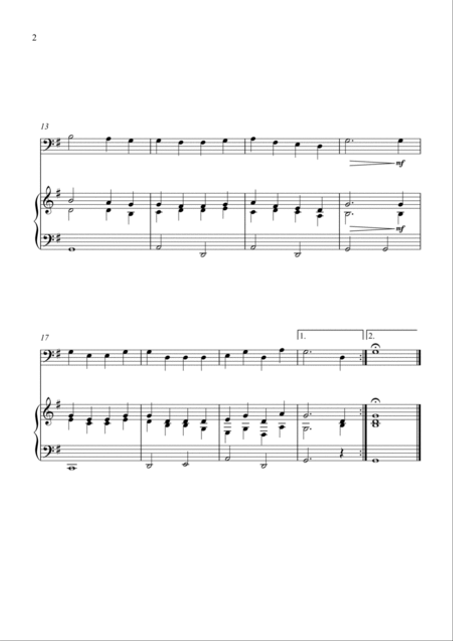 America The Beautiful - Bassoon solo and piano Bassoon Solo scores gallery preview page 2
