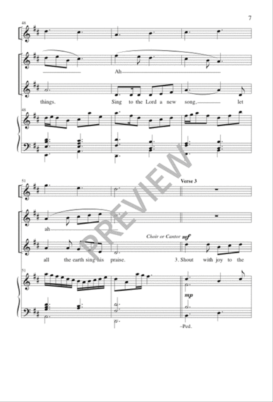 Sing to the Lord Unison Choir scores gallery preview page 7