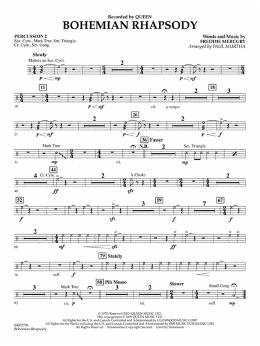 Bohemian Rhapsody Concert Band scores gallery preview page 17