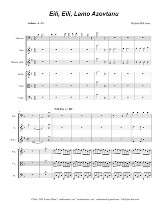 Book cover for Eili, Eili, Lamo Azovtanu (Chamber Orchestra Version)