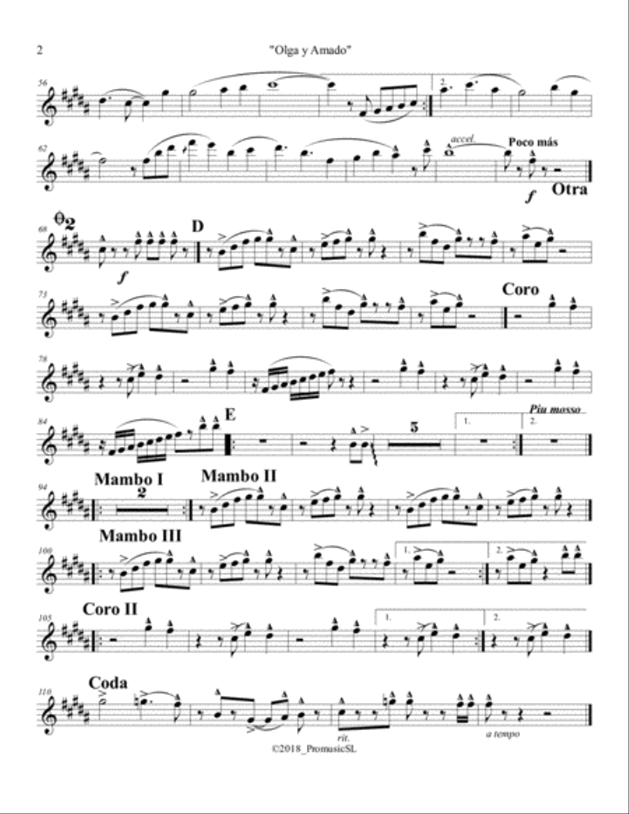 Olga y Amado Jazz Ensemble scores gallery preview page 2