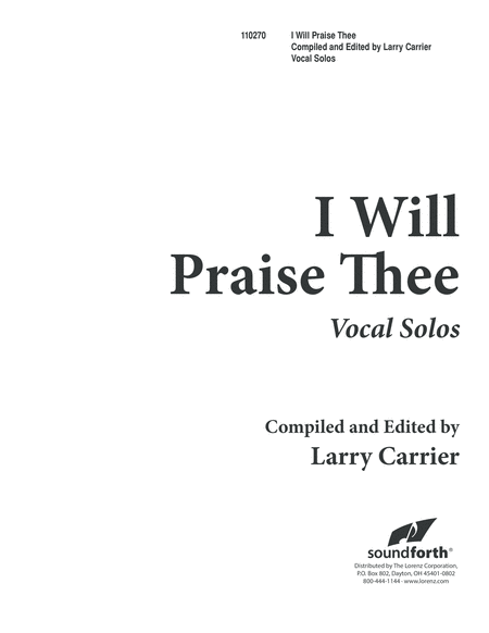 I Will Praise Thee