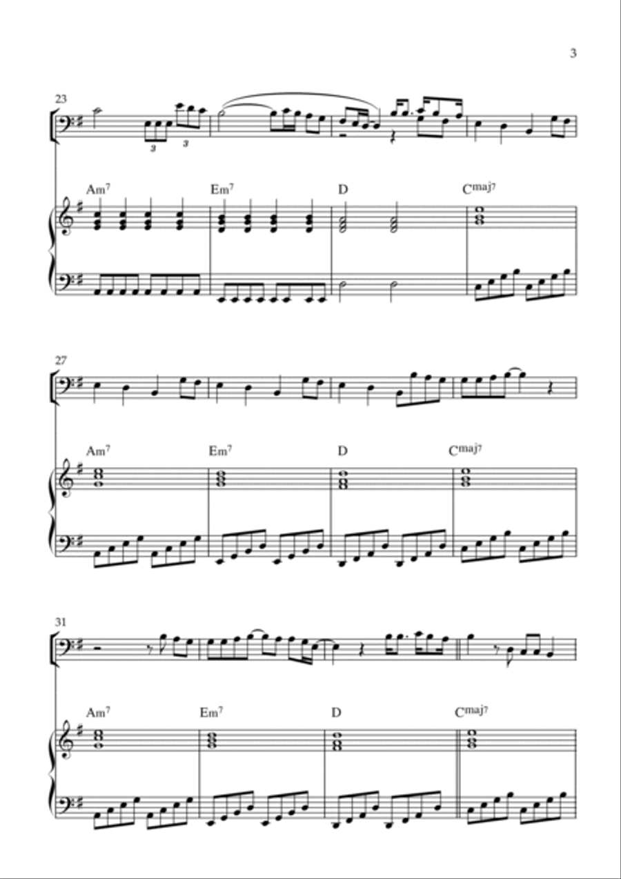 Cuff It Piano scores gallery preview page 3