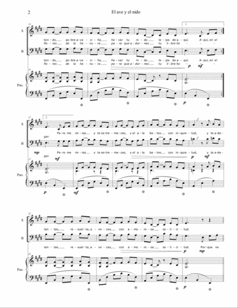 El Ave y El Nido 3-Part scores gallery preview page 2
