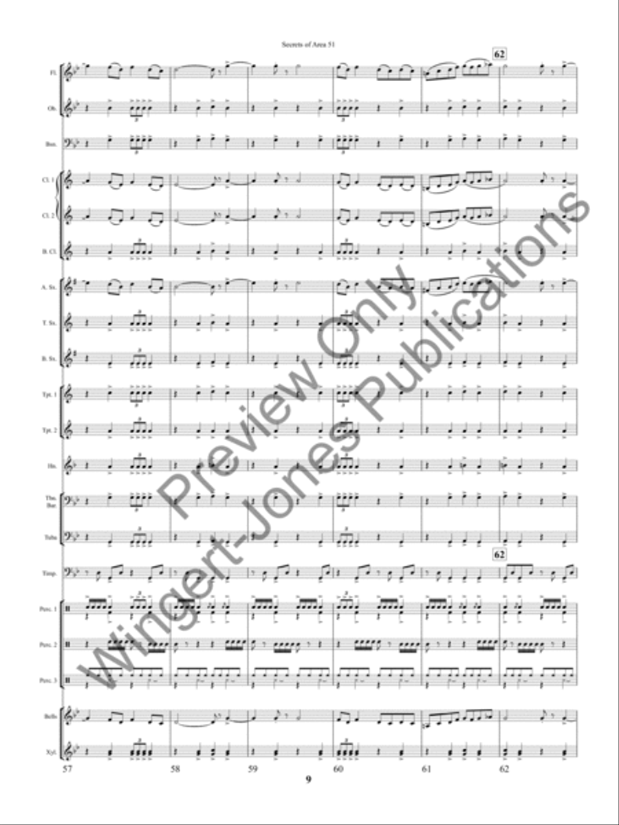 Secrets of Area 51 Concert Band scores gallery preview page 12