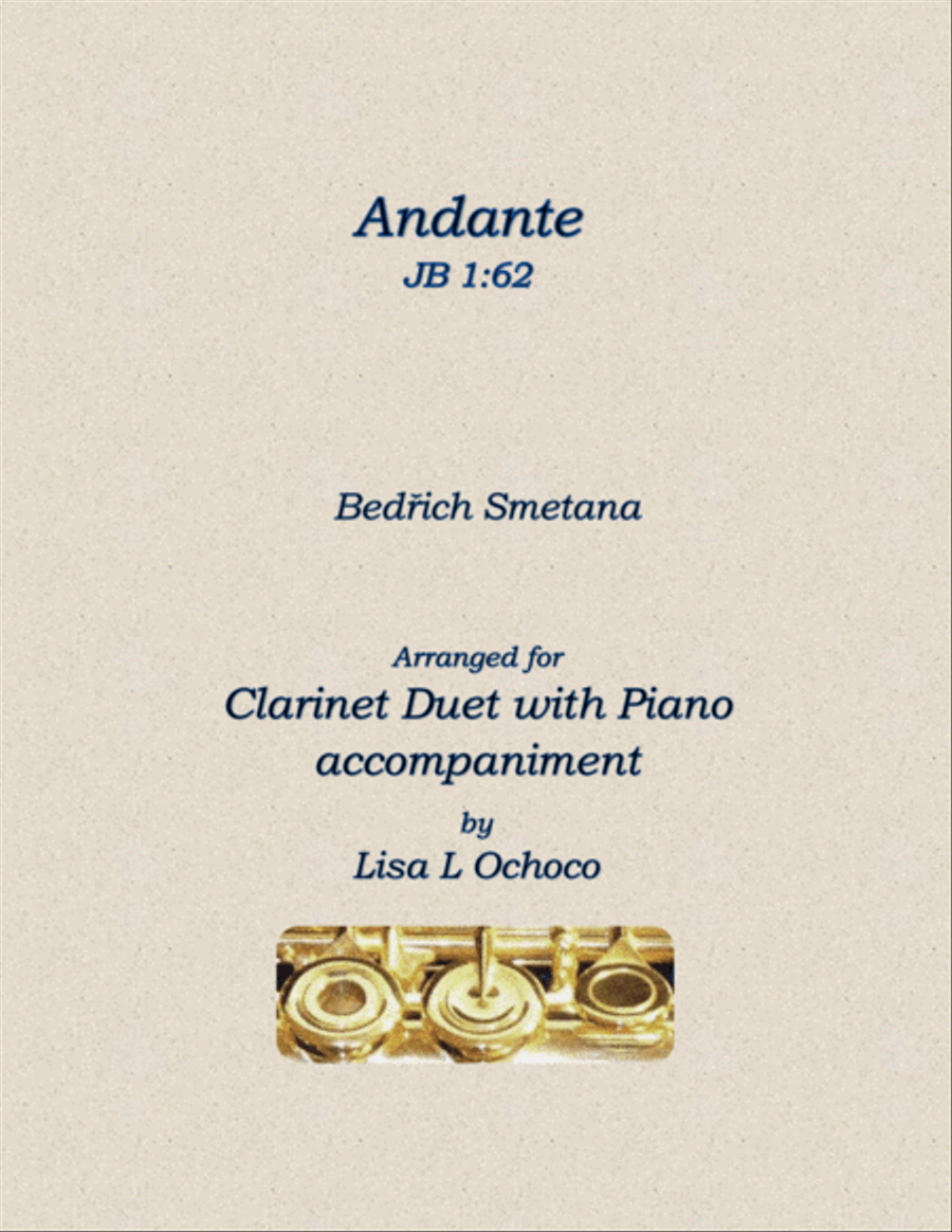 Andante JB 1:62 for Clarinet Duet and Piano Clarinet Duet scores gallery preview page 1
