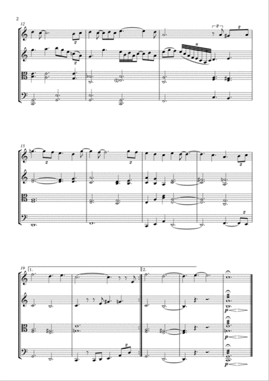 A Dream Is A Wish Your Heart Makes String Quartet scores gallery preview page 2