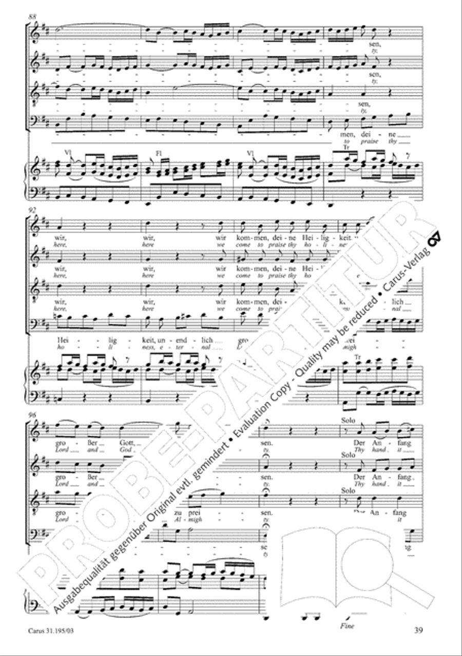 For the righteous light is sown (Dem Gerechten muss das Licht) 4-Part scores gallery preview page 40