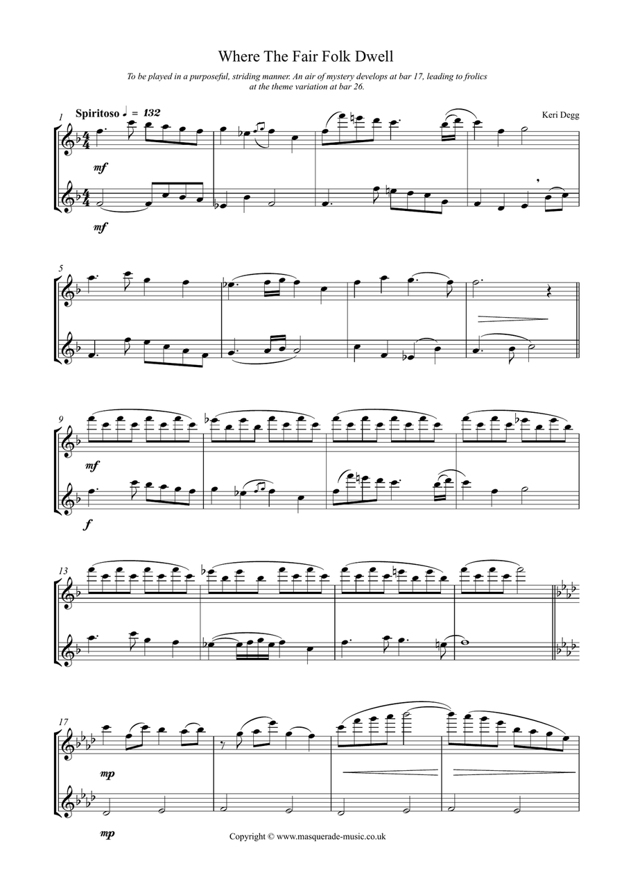 More Graded Flute Duets (intermediate to advanced) 24 duets in varying styles (swing, ragtime, conte Flute Duet scores gallery preview page 3