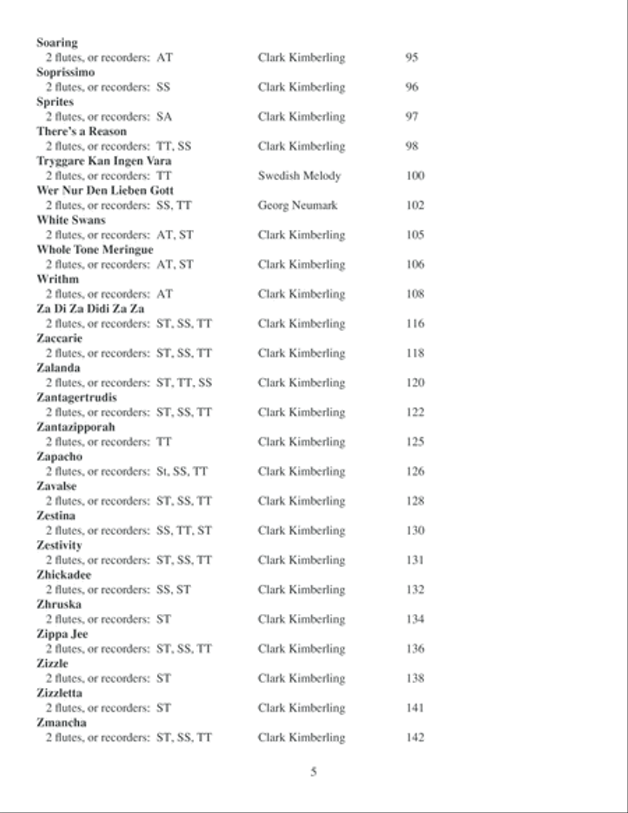 Duets for Flutes or Recorders Woodwind Duet scores gallery preview page 6