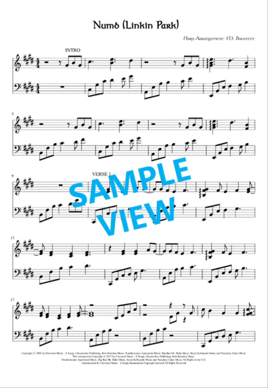 Numb Harp scores gallery preview page 3