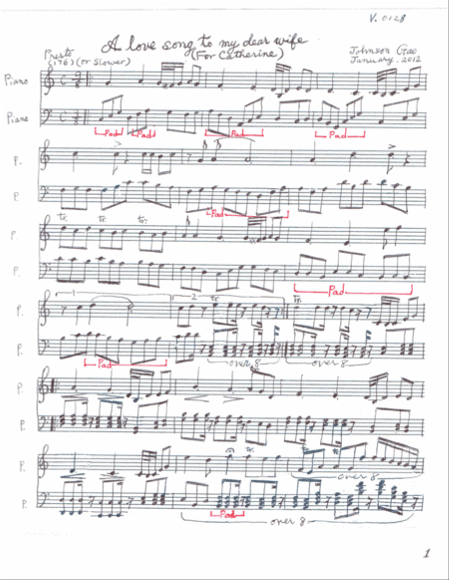 For Catherine - A love song to my dear wife String Duet scores gallery preview page 1
